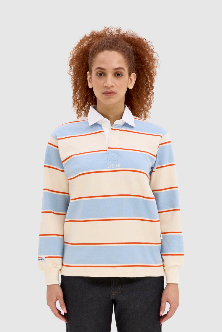 Montana　 BEACH Rugby Shirt Montana BEACH Rugby Shirt unisex navy stripe rugby shirt